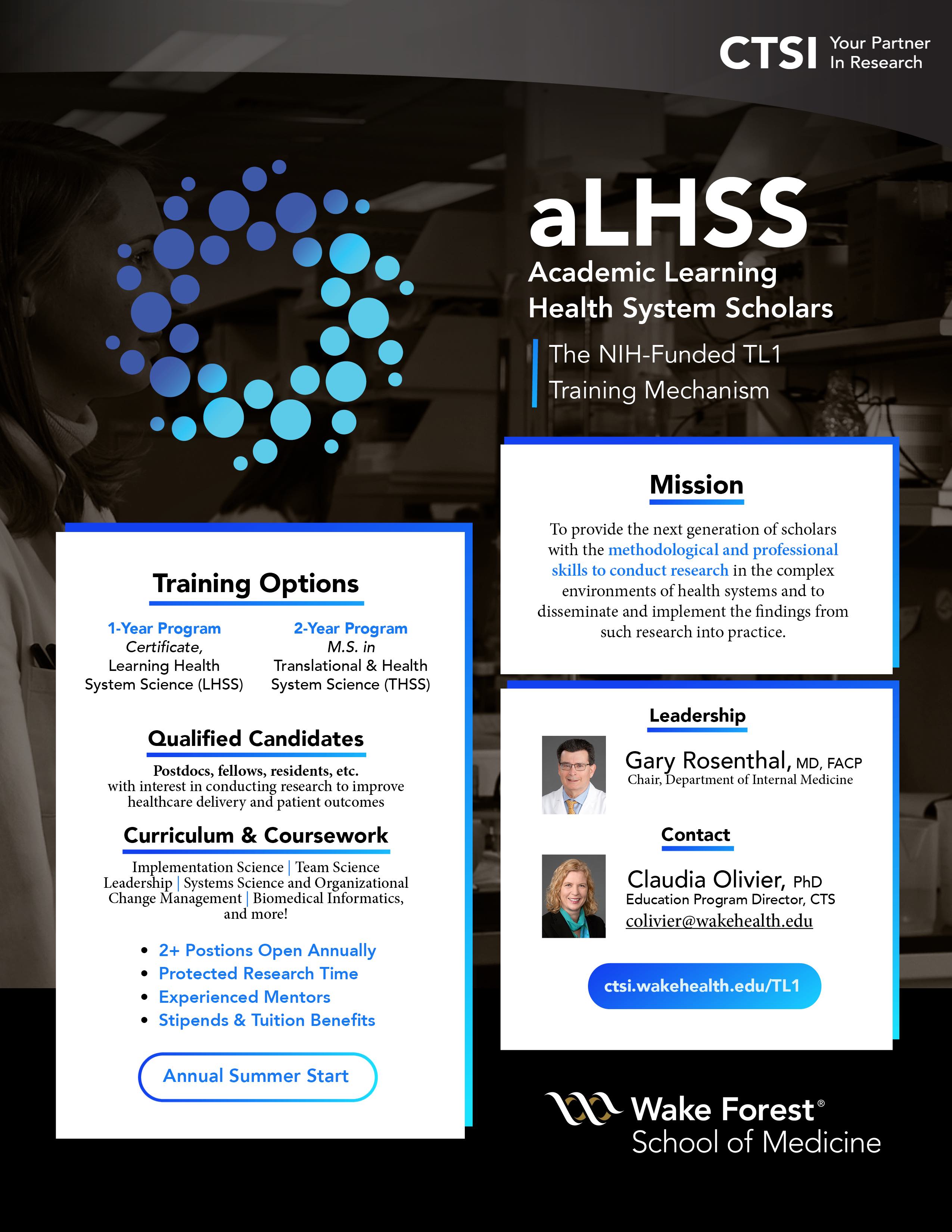 Program Spotlight: aLHSS | Academic Learning Health System Scholars