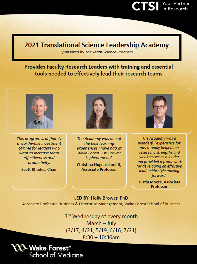 2021 Translational Science Leadership Academy  