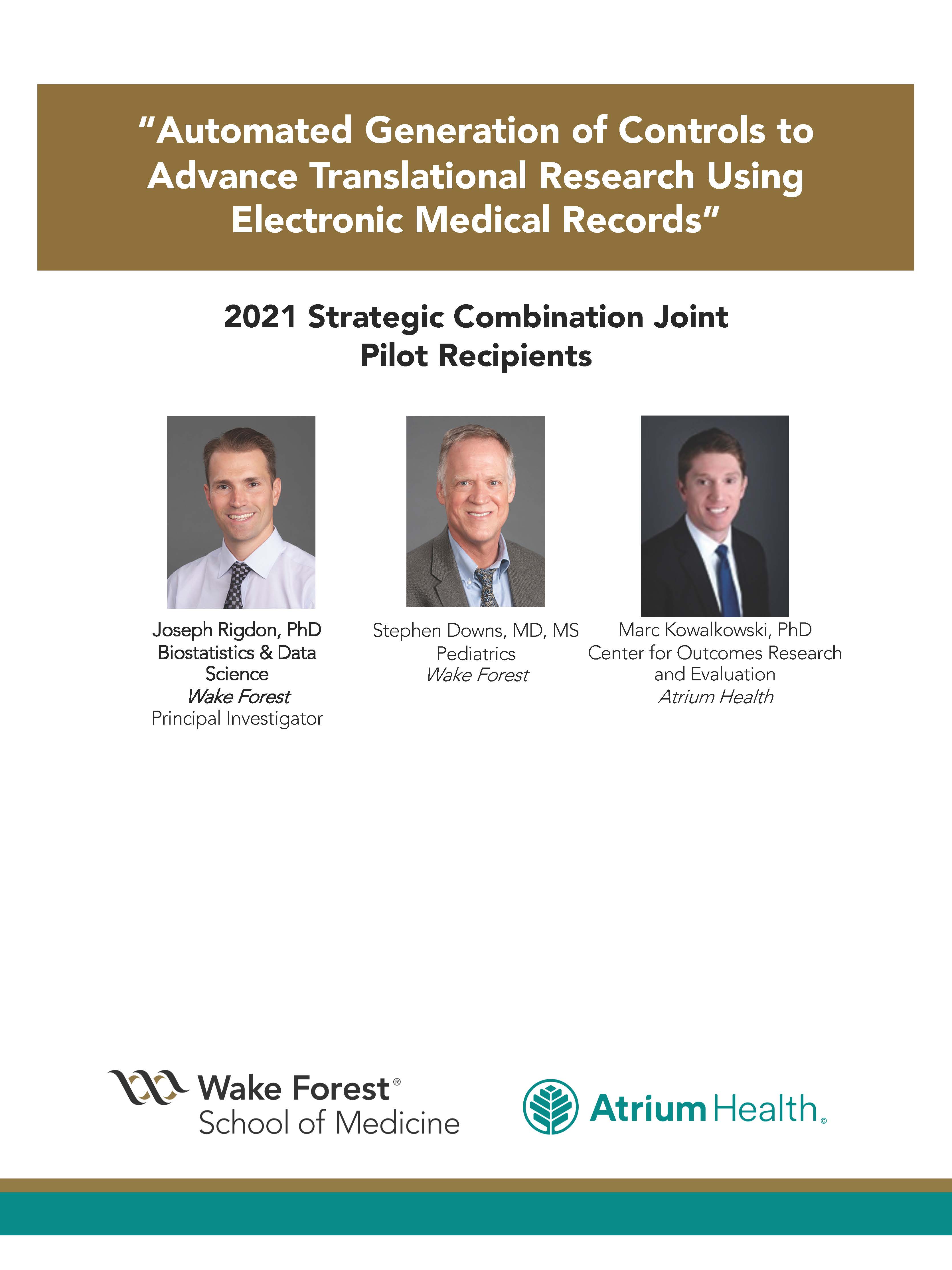 “Automated Generation of Controls to Advance Translational Research Using Electronic Medical Records”